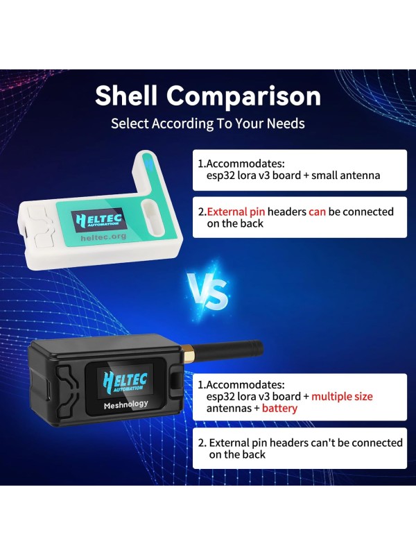 2 Pack ESP 32 Lo Ra V3 Development Board + 1100mAh Battery + Protect Case Set - with 915MHz Antenna and SX 1262 Lo Ra V3 Devices for Mesh Tastic Ar duino Lo Rawan IoT (N30 Version, Black)