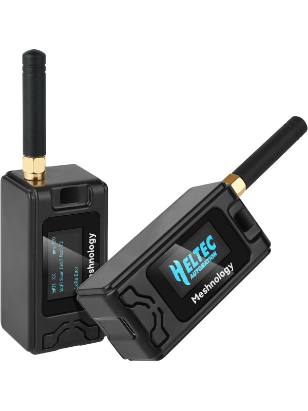 2 Pack ESP 32 Lo Ra V3 Development Board + 1100mAh Battery + Protect Case Set - with 915MHz Antenna and SX 1262 Lo Ra V3 Devices for Mesh Tastic Ar duino Lo Rawan IoT (N30 Version, Black)