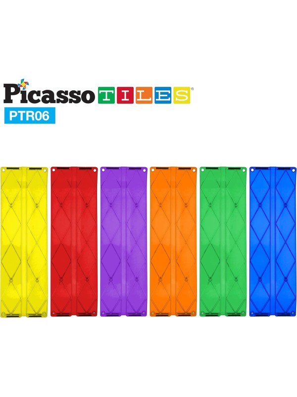 PicassoTiles 128 Piece Race Car Track Building Block Educational Toy Set Magnetic Tiles Magnet Playset 3 LED Car STEM Learning Construction Kit Hand-Eye Fine Motor Skill Training Brain Development