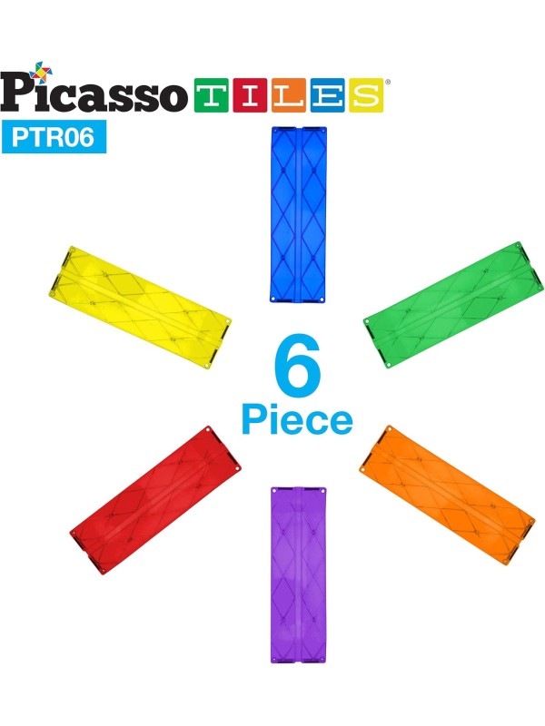 PicassoTiles 128 Piece Race Car Track Building Block Educational Toy Set Magnetic Tiles Magnet Playset 3 LED Car STEM Learning Construction Kit Hand-Eye Fine Motor Skill Training Brain Development