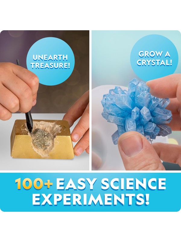 NATIONAL GEOGRAPHIC Earth Science Kit – 100+ Science Experiments & Activities for Kids, Crystal Growing, Volcano Science Kit, Rock Collection, STEM Project Toy for Boys & Girls (Amazon Exclusive)