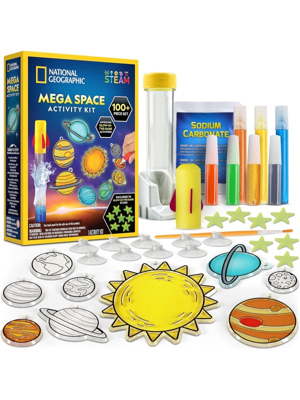 NATIONAL GEOGRAPHIC Earth Science Kit – 100+ Science Experiments & Activities for Kids, Crystal Growing, Volcano Science Kit, Rock Collection, STEM Project Toy for Boys & Girls (Amazon Exclusive)