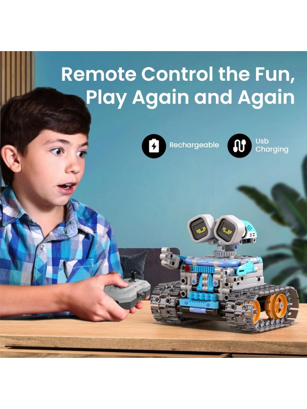 Sillbird Robot Building Kit with Remote Control for Boys Ages 8-14, STEM Coding Robotics Technic Toy Birthday Creative Gifts for Kids, Buildable 5in1 Models with 435 Pieces