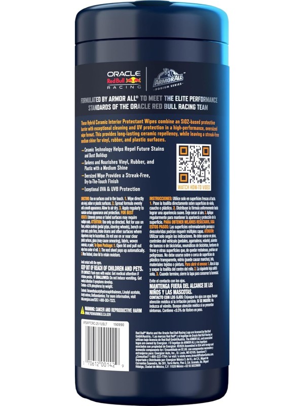 Armor All Podium Series 3-Piece Protect & Shine Car Detailing Kit Developed with Oracle Red Bull Racing, Includes Hybrid Ceramic Exterior Detailer, Tire Shine, and Interior Protectant, 16 fl oz Each