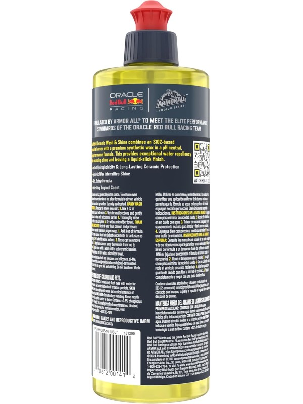 Armor All Podium Series 3-Piece Protect & Shine Car Detailing Kit Developed with Oracle Red Bull Racing, Includes Hybrid Ceramic Exterior Detailer, Tire Shine, and Interior Protectant, 16 fl oz Each