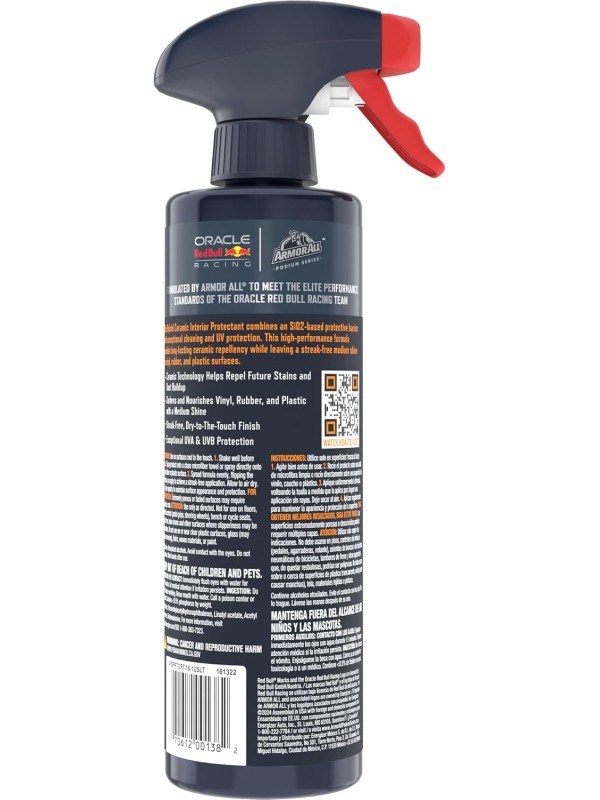 Armor All Podium Series 3-Piece Protect & Shine Car Detailing Kit Developed with Oracle Red Bull Racing, Includes Hybrid Ceramic Exterior Detailer, Tire Shine, and Interior Protectant, 16 fl oz Each