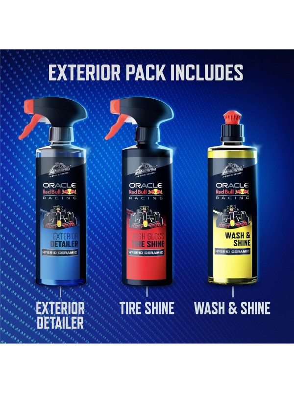 Armor All Podium Series 3-Piece Protect & Shine Car Detailing Kit Developed with Oracle Red Bull Racing, Includes Hybrid Ceramic Exterior Detailer, Tire Shine, and Interior Protectant, 16 fl oz Each