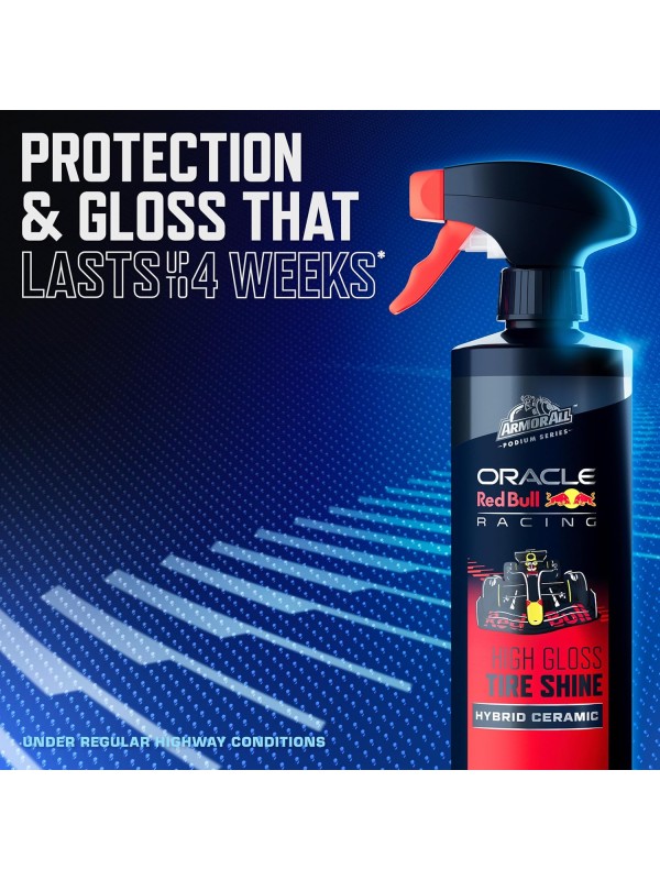 Armor All Podium Series 3-Piece Protect & Shine Car Detailing Kit Developed with Oracle Red Bull Racing, Includes Hybrid Ceramic Exterior Detailer, Tire Shine, and Interior Protectant, 16 fl oz Each