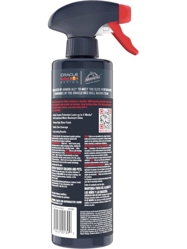 Armor All Podium Series 3-Piece Protect & Shine Car Detailing Kit Developed with Oracle Red Bull Racing, Includes Hybrid Ceramic Exterior Detailer, Tire Shine, and Interior Protectant, 16 fl oz Each