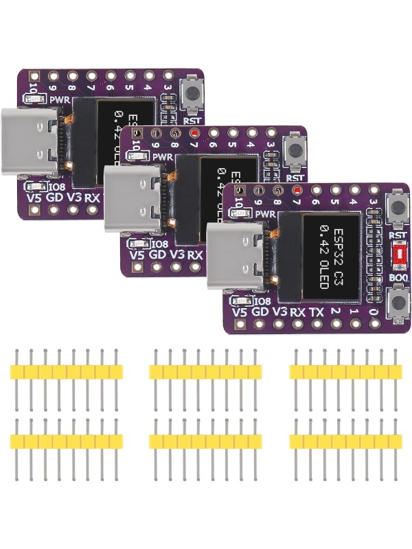 3PCS ESP32-C3 OLED Development Board with 0.42 Inch OLED Module Ceramic Antenna WiFi Bluetooth ESP32 Supermini Development Board