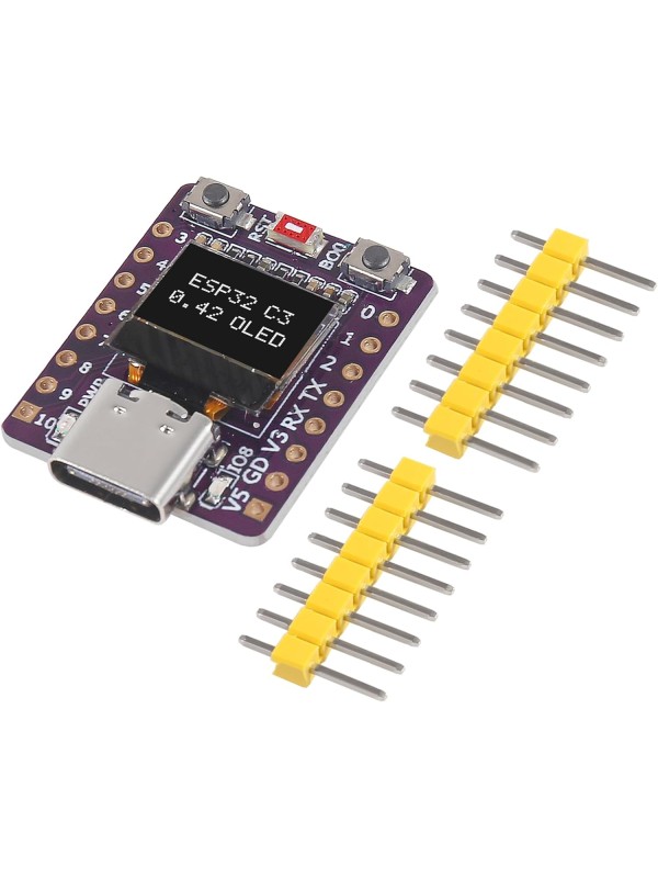 3PCS ESP32-C3 OLED Development Board with 0.42 Inch OLED Module Ceramic Antenna WiFi Bluetooth ESP32 Supermini Development Board