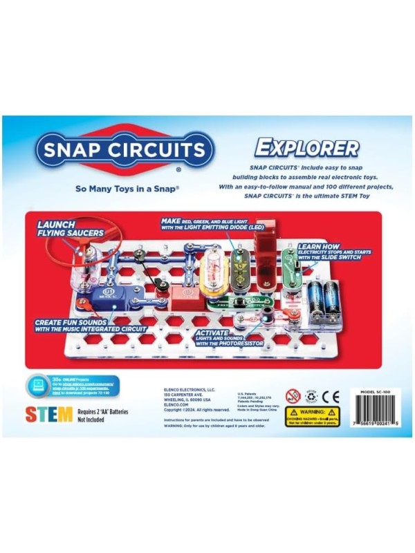 Snap Circuits Classic SC-300 Electronics Exploration Kit | Over 300 Projects | Full Color Manual Parts | STEM Educational Toy for Kids 8+ 2.3 x 13.6 x 19.3 inches