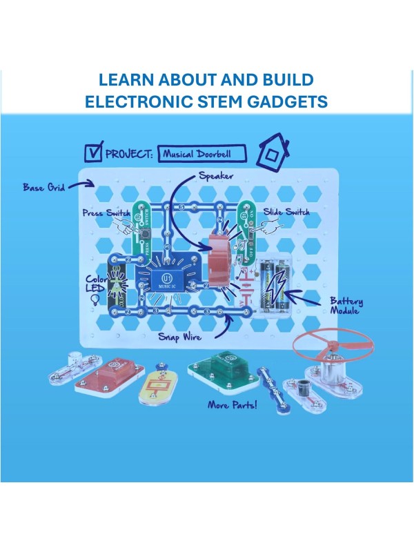 Snap Circuits Classic SC-300 Electronics Exploration Kit | Over 300 Projects | Full Color Manual Parts | STEM Educational Toy for Kids 8+ 2.3 x 13.6 x 19.3 inches
