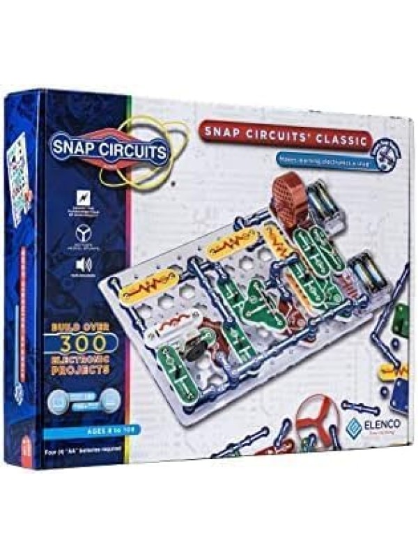 Snap Circuits Classic SC-300 Electronics Exploration Kit | Over 300 Projects | Full Color Manual Parts | STEM Educational Toy for Kids 8+ 2.3 x 13.6 x 19.3 inches