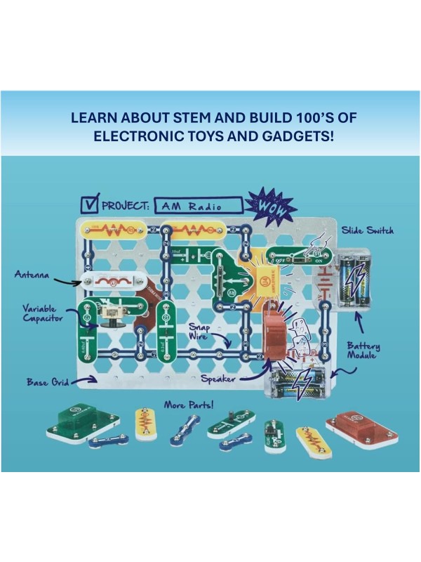 Snap Circuits Classic SC-300 Electronics Exploration Kit | Over 300 Projects | Full Color Manual Parts | STEM Educational Toy for Kids 8+ 2.3 x 13.6 x 19.3 inches