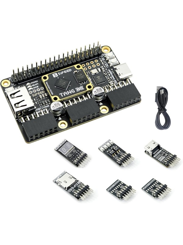 Sipeed Tang Primer 25K GW5A FPGA Development Board, 64Mbits Linux RISCV Single Board Computer, with MIPI 2.5Gbps Ethernet PMOD Port for FPGA Education, Support SDRAM HDMI Camera Module (PMOD Bundle)