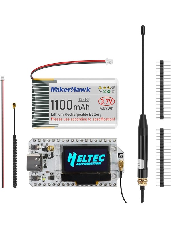 ESP32 LoRa V3 SX1262 Development Board with 0.96 inch OLED Display 240MHz CP2102 863-928 MHz Antenna for Ar duino Meshtastic LoRawan IOT (Upgraded Antenna)