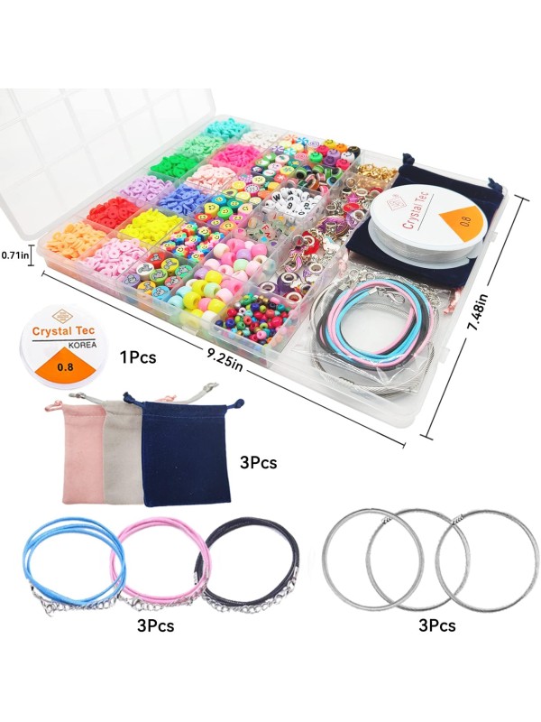 leitait Girls Toys Bracelet Making Kit -3400pcs Charm Jewelry Making Kit Supplies,Unicorn/Mermaid Crafts Birthday Christmas Gifts for Girls Ages 5 6 7 8 9 10 11 12 Years Old