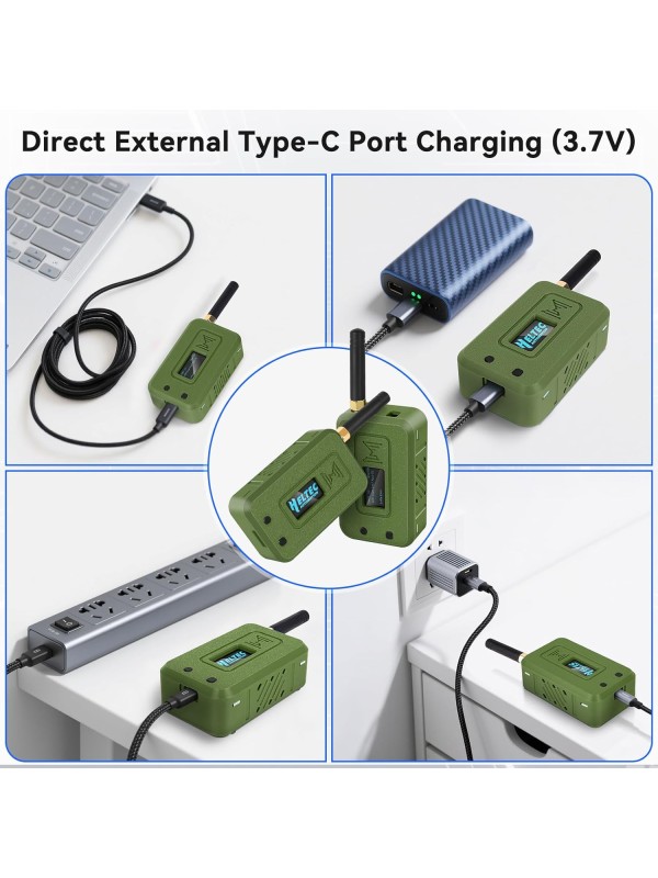 2 Set ESP32 Lo Ra V3 Module Board with 915 MHz Antenna + 3000mAh Battery + Case - Integrated WiFi Blue Tooth SX1262 CP2102 0.96” OLED Display Type C for Ar duino Lo ra Mesh Tastic IoT (N35, Black)