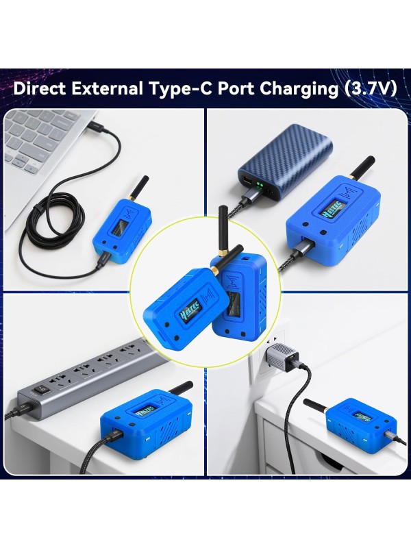 2 Set ESP32 Lo Ra V3 Module Board with 915 MHz Antenna + 3000mAh Battery + Case - Integrated WiFi Blue Tooth SX1262 CP2102 0.96” OLED Display Type C for Ar duino Lo ra Mesh Tastic IoT (N35, Black)