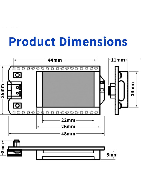ESP32 LoRa V3 SX1262 Development Board with 0.96 inch OLED Display 240MHz CP2102 863-928 MHz Antenna for Ar duino Meshtastic LoRawan IOT (Upgraded Antenna)