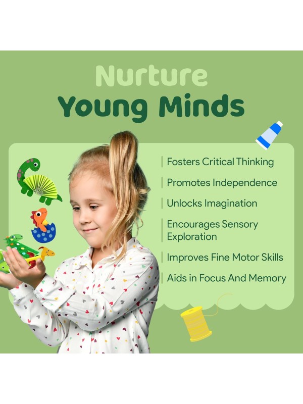 Craft Box for Kids - 10 Creative Arts and Crafts for Kids Ages 4-8, Fun, No Mess Educational Preschool & Homeschool Art Projects, Toddler Crafts Kit Supplies, 3 4 5 6 7 8 Year Old Girls & Boys