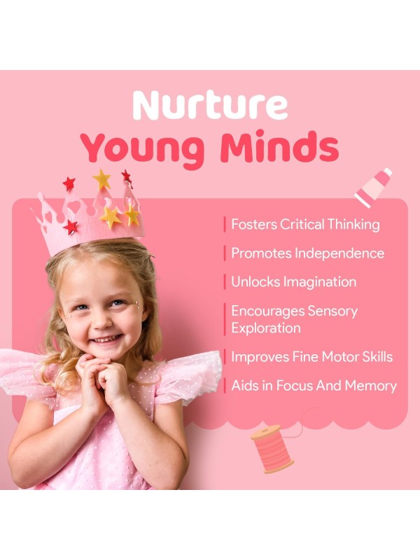 Craft Box for Kids - 10 Creative Arts and Crafts for Kids Ages 4-8, Fun, No Mess Educational Preschool & Homeschool Art Projects, Toddler Crafts Kit Supplies, 3 4 5 6 7 8 Year Old Girls & Boys