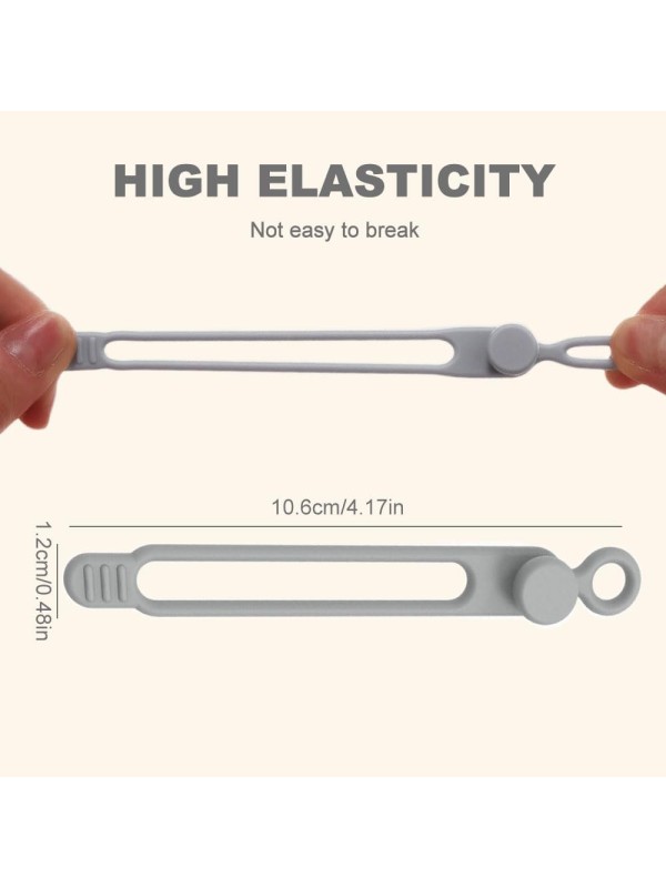 Data Cable Organizer, 2025 New Silicone Cable Ties Reusable Cable Management Organizer for Bundling and Fastening Cable Cords Wires (20)