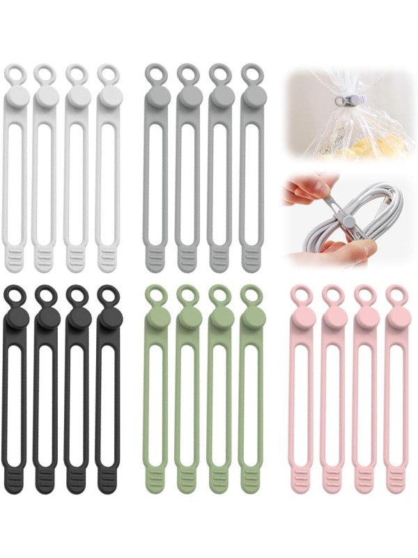 Data Cable Organizer, 2025 New Silicone Cable Ties...