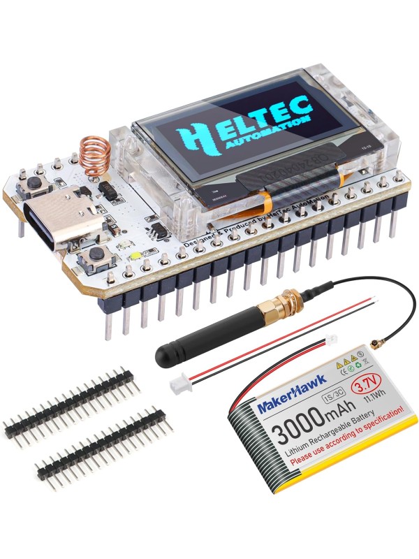 ESP32 LoRa V3 SX1262 Development Board with 0.96 inch OLED Display 240MHz CP2102 863-928 MHz Antenna for Ar duino Meshtastic LoRawan IOT (Upgraded Antenna)