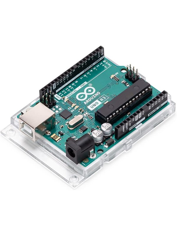 Arduino Uno REV3 [A000066] – ATmega328P Microcontroller, 16MHz, 14 Digital I/O Pins, 6 Analog Inputs, 32KB Flash, USB Connectivity, Compatible with Arduino IDE for DIY Projects and Prototyping