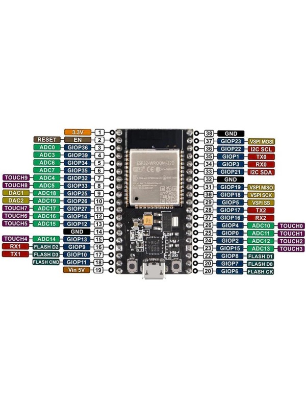 HiLetgo ESP-WROOM-32 ESP32 ESP-32S Development Board 2.4GHz Dual-Mode WiFi + Bluetooth Dual Cores Microcontroller Processor Integrated with Antenna RF AMP Filter AP STA for Arduino IDE