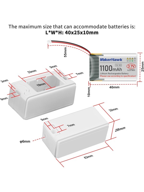 2 Pack ESP 32 Lo Ra V3 Development Board + 1100mAh Battery + Protect Case Set - with 915MHz Antenna and SX 1262 Surport WiFi Blue Tooth Lo Ra V3 Devices for Meshtastic Ar duino LoRawan IOT
