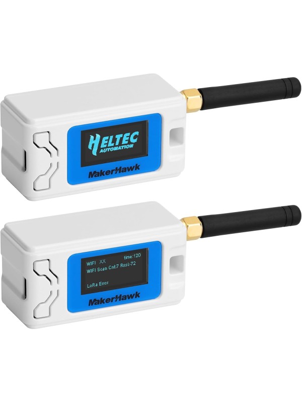 2 Pack ESP 32 Lo Ra V3 Development Board + 1100mAh Battery + Protect Case Set - with 915MHz Antenna and SX 1262 Surport WiFi Blue Tooth Lo Ra V3 Devices for Meshtastic Ar duino LoRawan IOT