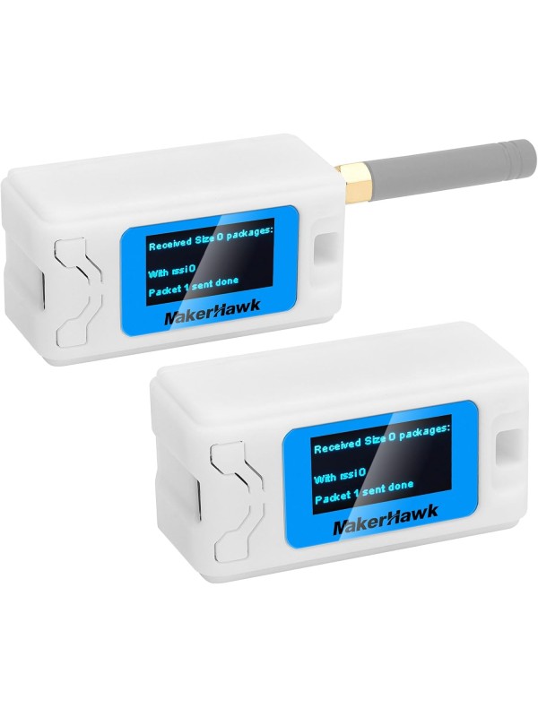 2 Pack ESP 32 Lo Ra V3 Development Board + 1100mAh Battery + Protect Case Set - with 915MHz Antenna and SX 1262 Surport WiFi Blue Tooth Lo Ra V3 Devices for Meshtastic Ar duino LoRawan IOT