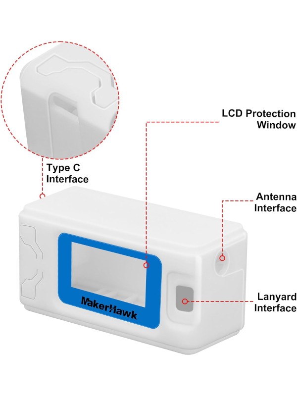 2 Pack ESP 32 Lo Ra V3 Development Board + 1100mAh Battery + Protect Case Set - with 915MHz Antenna and SX 1262 Surport WiFi Blue Tooth Lo Ra V3 Devices for Meshtastic Ar duino LoRawan IOT