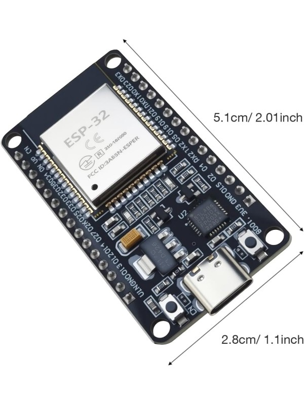 3Pack ESP32 ESP-32S Development Board USB-C WiFi Bluetooth Dual Core Microcontroller for Arduino IDE, Support AP/STA/AP+STA, CP2102 Chip ESP-WROOM-32