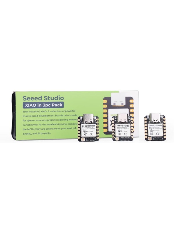 Seeed Studio XIAO ESP32 S3 Sense - 2.4GHz Wi-Fi, BLE 5.0, OV2640 Camera Sensor, Digital Microphone, 8MB PSRAM, 8MB Flash, Battery Charge Supported, Rich Interface, IoT, Embedded ML …