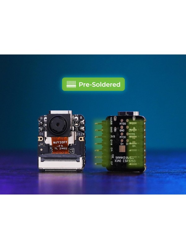 Seeed Studio XIAO ESP32 S3 Sense - 2.4GHz Wi-Fi, BLE 5.0, OV2640 Camera Sensor, Digital Microphone, 8MB PSRAM, 8MB Flash, Battery Charge Supported, Rich Interface, IoT, Embedded ML …