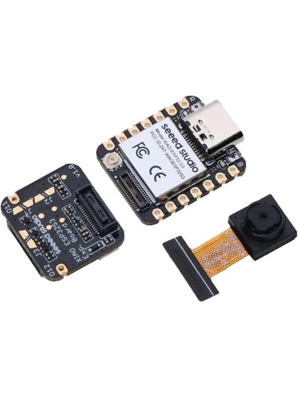 Seeed Studio XIAO ESP32 S3 Sense - 2.4GHz Wi-Fi, BLE 5.0, OV2640 Camera Sensor, Digital Microphone, 8MB PSRAM, 8MB Flash, Battery Charge Supported, Rich Interface, IoT, Embedded ML …