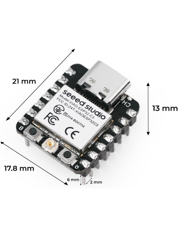 Seeed Studio XIAO ESP32 S3 Sense - 2.4GHz Wi-Fi, BLE 5.0, OV2640 Camera Sensor, Digital Microphone, 8MB PSRAM, 8MB Flash, Battery Charge Supported, Rich Interface, IoT, Embedded ML …