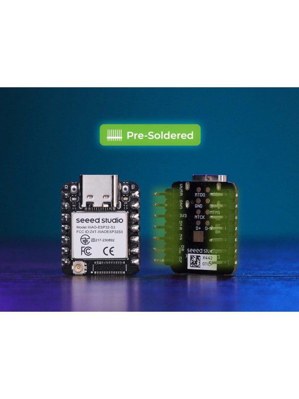 Seeed Studio XIAO ESP32 S3 Sense - 2.4GHz Wi-Fi, BLE 5.0, OV2640 Camera Sensor, Digital Microphone, 8MB PSRAM, 8MB Flash, Battery Charge Supported, Rich Interface, IoT, Embedded ML …